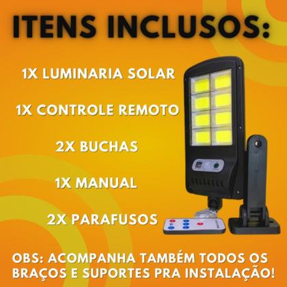 Imagem de Refletor Solar Luz Led Sensor Presença Poste Luminaria Forte Externa Jardim 200W