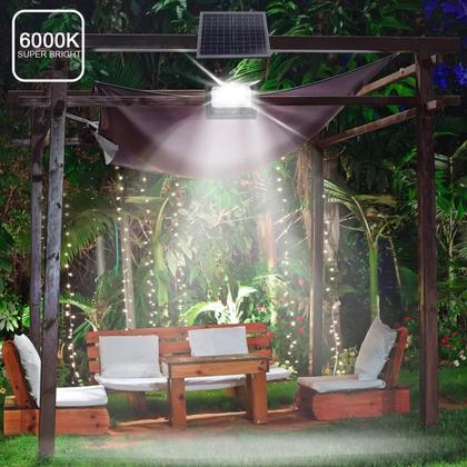 Imagem de Refletor Solar Ultra Led 220w 6000k Com Placa Solar