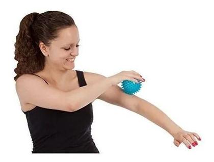Imagem de Reflexball Massage 9cm cor Azul Gymnic Italiana, Bola Cravo, Fisioterapia, Reflexologia