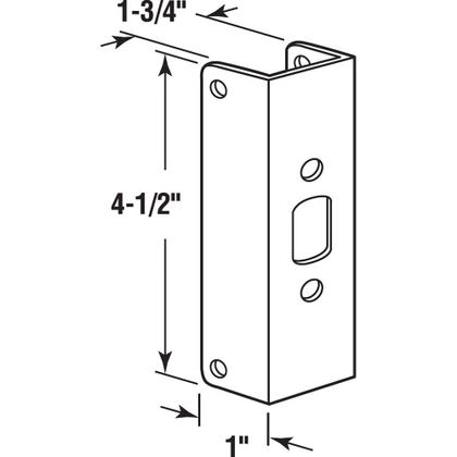 Imagem de Reforço de borda de porta Defender Security U 9567 em latão brilhante