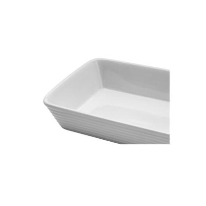 Imagem de Refratário Retangular de Porcelana Linea Branco 29,5 x 20,5 x 5 cm