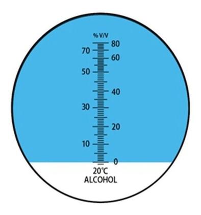 Imagem de Refratômetro Medidor Teor Álcool 0-80% Alcoômetro Bebidas