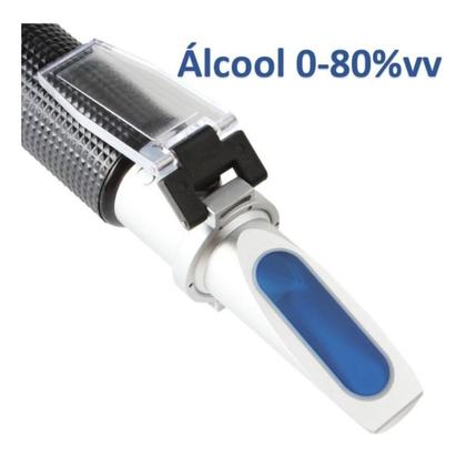 Imagem de Refratômetro Medidor Teor Álcool 0-80% Alcoômetro Bebidas