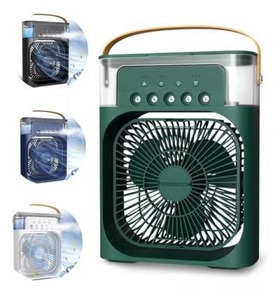 Imagem de Refresque-se com Estilo: Mini Ventilador USB Portátil com Umidificador e Controle de Velocidade.