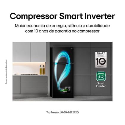 Imagem de Refrigerador 2 Portas 395L Top Freezer LG GN-B392PX