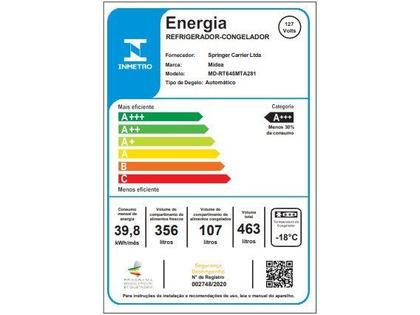 Imagem de Refrigerador 2porta frost free inox escuro 463l - 220v - midea - md-rt645mta282