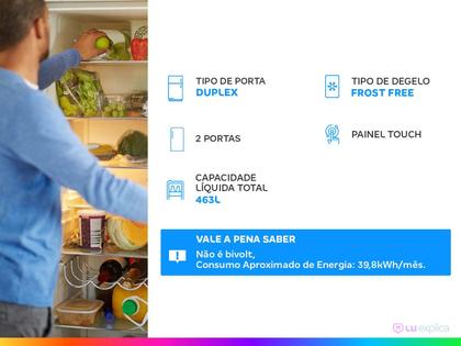 Imagem de Refrigerador 2porta frost free inox escuro 463l - 220v - midea - md-rt645mta282