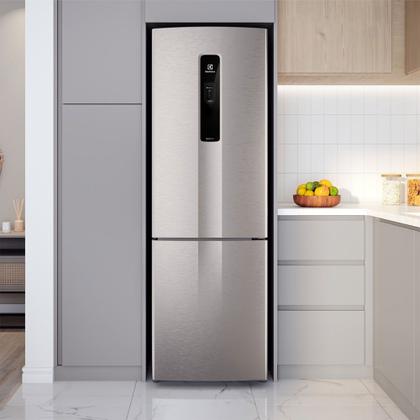 Imagem de Refrigerador Bottom Freezer Electrolux de 02 Portas Frost Free com 400 Litros Efficient Rapid Freeze Inox - IB6S