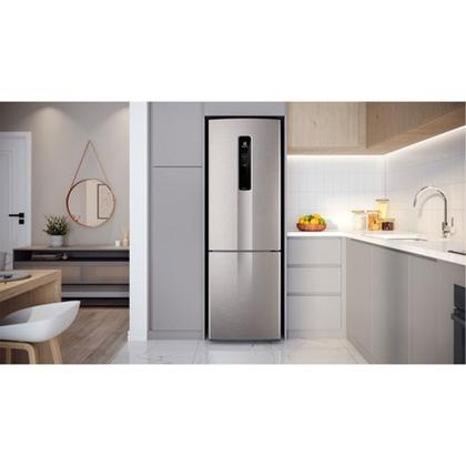 Imagem de Refrigerador Bottom Freezer Electrolux de 02 Portas Frost Free com 400 Litros Efficient Rapid Freeze Inox - IB6S