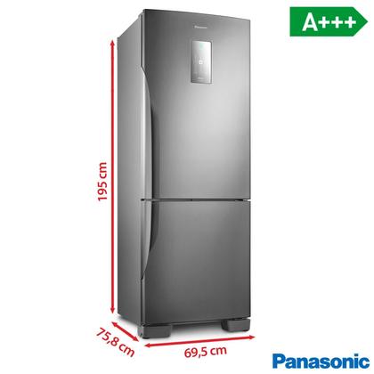 Refrigerador Bottom Freezer Inverter Panasonic de 02 Portas Frost Free com 480 Litros Aço Escovado - NR-BB71PVFX Imagem de Refrigerador Bottom Freezer Inverter Panasonic de 02 Portas Frost Free com 480 Litros Aço Escovado - NR-BB71PVFX