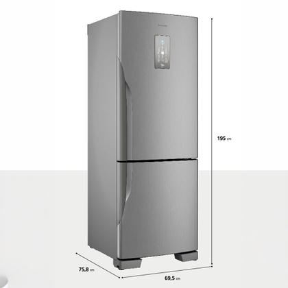 Imagem de Refrigerador Bottom Freezer Inverter Panasonic de 02 Portas Frost Free com 511 Litros Aço Escovado - NR-BB71PV7X