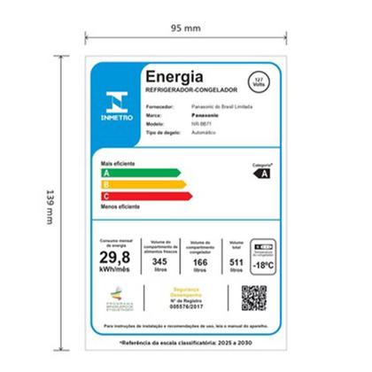 Imagem de Refrigerador Bottom Freezer Inverter Panasonic de 02 Portas Frost Free com 511 Litros Black Glass - NR-BB71GV7B
