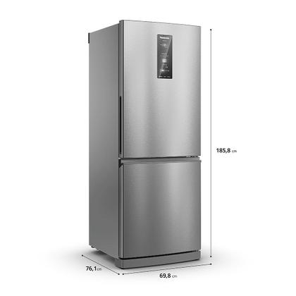 Imagem de Refrigerador Bottom Freezer Panasonic de 02 Portas Frost Free com 475 Litros Aço Escovado - NR-BB64PV2X