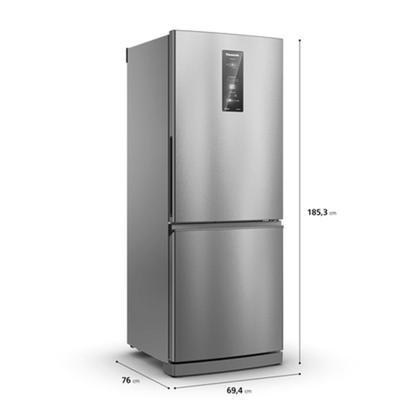 Imagem de Refrigerador Bottom Freezer Panasonic Inverter de 02 Portas Frost Free com 475 Litros Aço Escovado - NR-BB64PV2X