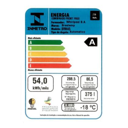 Imagem de Refrigerador Brastemp 2 Porta Evox 375l Frost Free 220v
