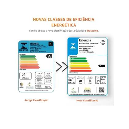 Imagem de Refrigerador Brastemp Frost Free 375 Litros Duplex com Compartimento Extrafrio Inox BRM44HK - 220 Volts