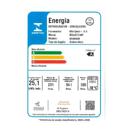 Imagem de Refrigerador Brastemp Frost Free Duplex 385 Litros Branco BRM46MB  127 Volts