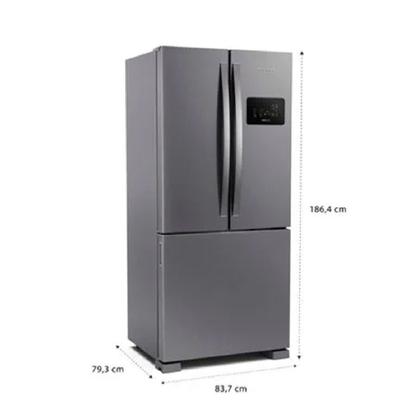 Imagem de Refrigerador brastemp frost free french door 3 portas 554l em aço inox 127v bro85akana