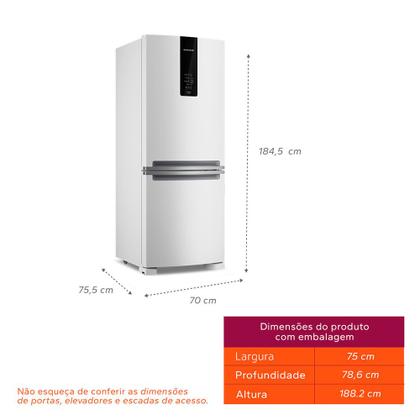 Imagem de Refrigerador Brastemp Inverse Frost Free 447 Litros Branco com Smart Flow e Fresh Box - BRE57FB