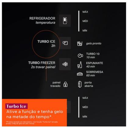 Imagem de Refrigerador Brastemp Inverse Frost Free A+++ 447 Litros Inox com Smart Flow e Fresh Box - BRE57FK
