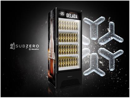 Imagem de Refrigerador Cervejeira Vitrine Metalfrio 572, VN50AH Optima Frost Free, Adesivado