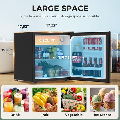 Imagem de Refrigerador compacto Antarctic Star 1,7 pés cúbicos com freezer