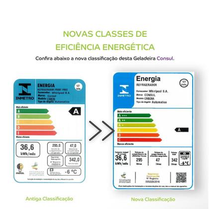 Refrigerador Consul Frost Free 342 litros Inox CRB39AK 127 volts Imagem de Refrigerador Consul Frost Free 342 litros Inox CRB39AK 127 volts