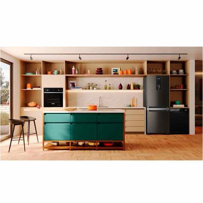 Imagem de Refrigerador de 02 Portas Brastemp Frost Free Inverse 447 Litros Black Inox com Smart Flow e Fresh Box - BRE57FE