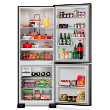 Imagem de Refrigerador de 02 Portas Brastemp Frost Free Inverse A+++ 447 Litros Black Inox com Smart Flow e Fresh Box - BRE57FE