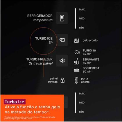 Imagem de Refrigerador de 02 Portas Brastemp Frost Free Inverse A+++ 447 Litros Black Inox com Smart Flow e Fresh Box - BRE57FE