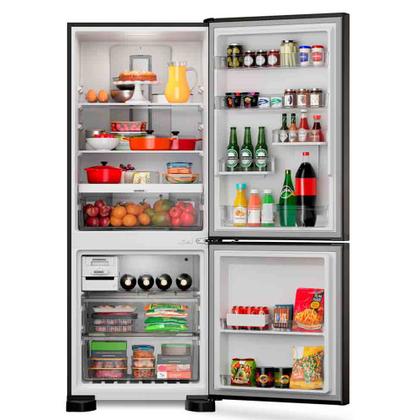 Imagem de Refrigerador de 02 Portas Brastemp Frost Free Inverse A+++ 447 Litros Black Inox com Smart Flow e Fresh Box - BRE57FE