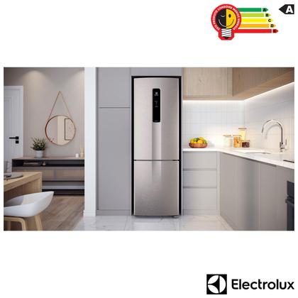 Imagem de Refrigerador Electrolux Frost Free 400L Efficient AutoSense Inverse cor Inox Look (DB44S)