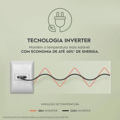 Imagem de Refrigerador electrolux frost free inverter 490l eficient inverse black inox ib54b