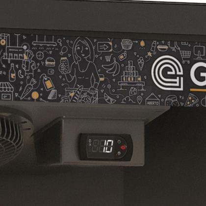 Imagem de Refrigerador/Expositor Vertical 2 Portas 957L Conveniência GCVR-950 CB PR All Black Gelopar - Portas de Vidro + LED Perimetral