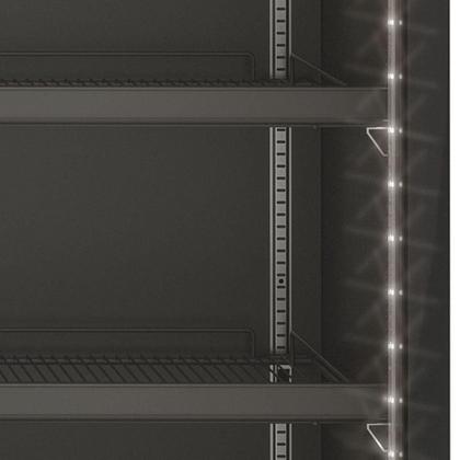 Imagem de Refrigerador/Expositor Vertical 2 Portas 957L Conveniência GCVR-950 CB PR All Black Gelopar - Portas de Vidro + LED Perimetral