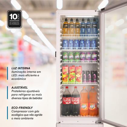 Imagem de Refrigerador Expositor Vertical EOS 231 Litros Eco Gelo Digital Branco EEV210B 220V