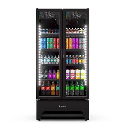 Imagem de Refrigerador Expositor Vertical Metalfrio 752 Litros Porta Dupla Slim All Black VB70 220V