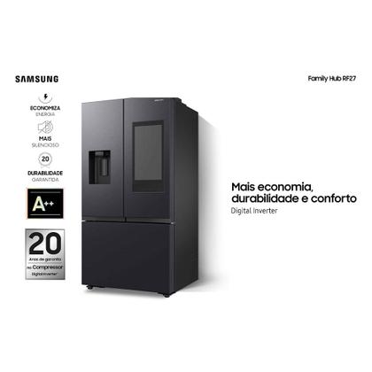 Imagem de Refrigerador Family Hub Smart French Door RF27 Samsung Frost Free com Soundbar 564 Litros Black Inox - RF27CG5910B1AZ