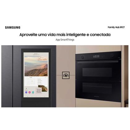 Imagem de Refrigerador Family Hub Smart French Door RF27 Samsung Frost Free com Soundbar 564 Litros Black Inox - RF27CG5910B1AZ