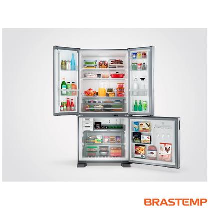 Imagem de Refrigerador French Door Brastemp de 3 Portas Frost Free Side Inverse com 554L Inox - BRO85AK