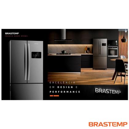 Imagem de Refrigerador French Door Brastemp de 3 Portas Frost Free Side Inverse com 554L Inox - BRO85AK