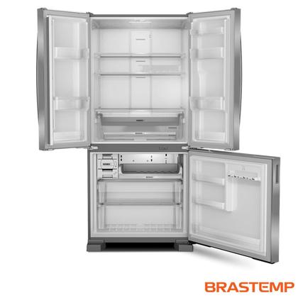 Imagem de Refrigerador French Door Brastemp de 3 Portas Frost Free Side Inverse com 554L Inox - BRO85AK