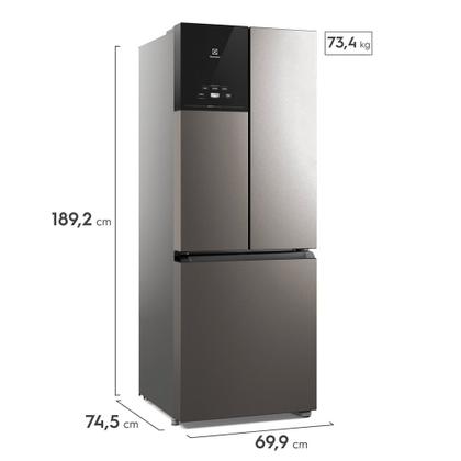 Imagem de Refrigerador French Door Electrolux Frost Free com 480 Litros, AutoSense, Inverter, Inox Look - IM7S