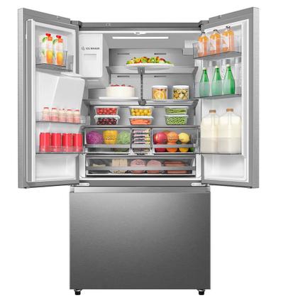 Imagem de Refrigerador French Door Hisense de 03 Portas Frost Free com 536 Litros Inox - RF-79W1AIQS