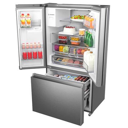 Imagem de Refrigerador French Door Hisense de 03 Portas Frost Free com 536 Litros Inox - RF-79W1AIQS