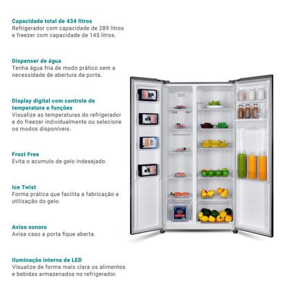 Imagem de Refrigerador/Geladeira 434 Litros Side By Side Philco PRF535ID