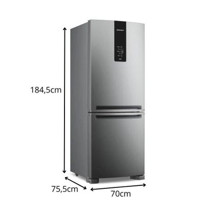 Imagem de Refrigerador / Geladeira Brastemp BRE57FK 447L 2 Portas Frost Free Inverse Inox