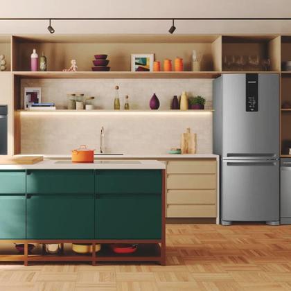 Imagem de Refrigerador / Geladeira Brastemp BRE57FK 447L 2 Portas Frost Free Inverse Inox