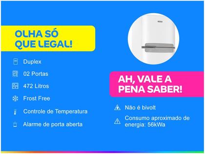Imagem de Refrigerador / Geladeira Continental TC56 472 Litros Frost Free 2 Portas 