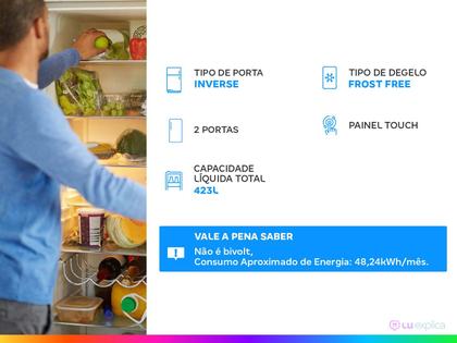 Imagem de Refrigerador / Geladeira Midea MD-RB572FGA04 2 Portas 423L Frost Free Inverse Inox